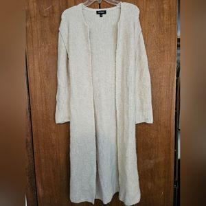 Express oversized white sweater dress XS